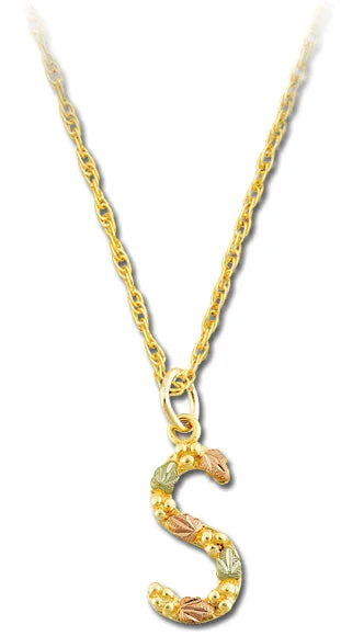 Landstrom's Black Hills Gold Initial Pendant - S