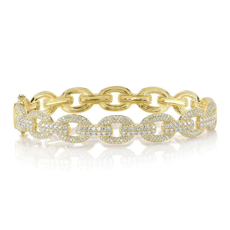 Pavé Chain Link Diamond Bangle