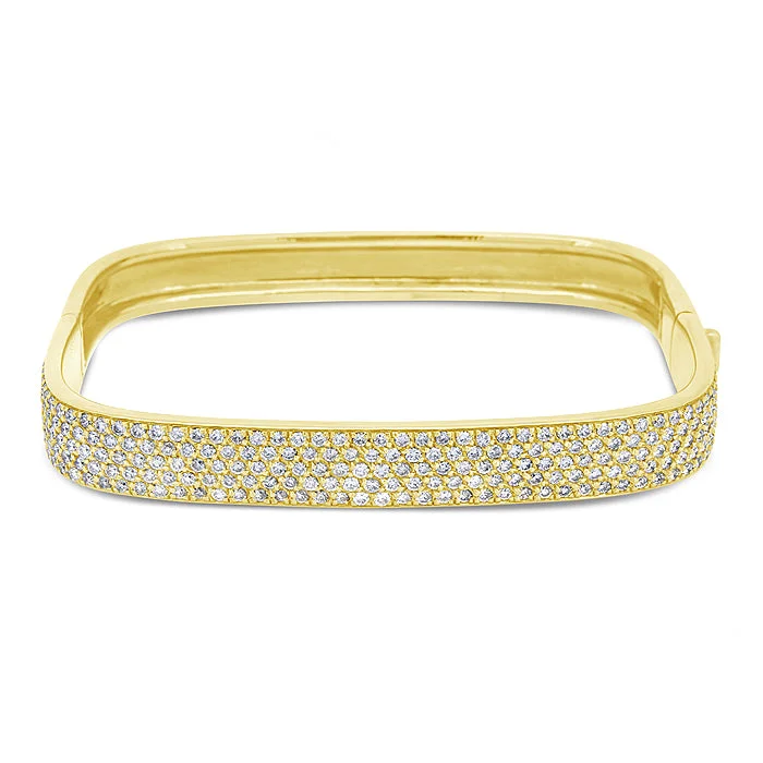 Pavé Square Shape Bangle